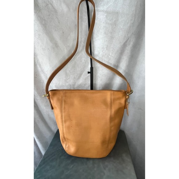 Vintage Coach Monterey Hobo 4027 British Tan Leather Shoulder Bag – 90s Classic - Picture 1 of 10